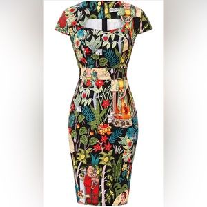GRACE KARIN Women's 50s Vintage Pencil Dress Cap Sleeve